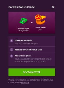 bonus crabe malina casino