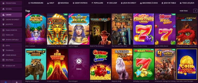 jeux malina casino