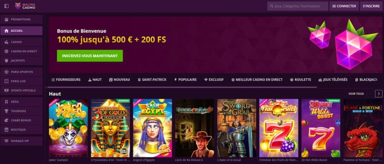 malina casino en ligne